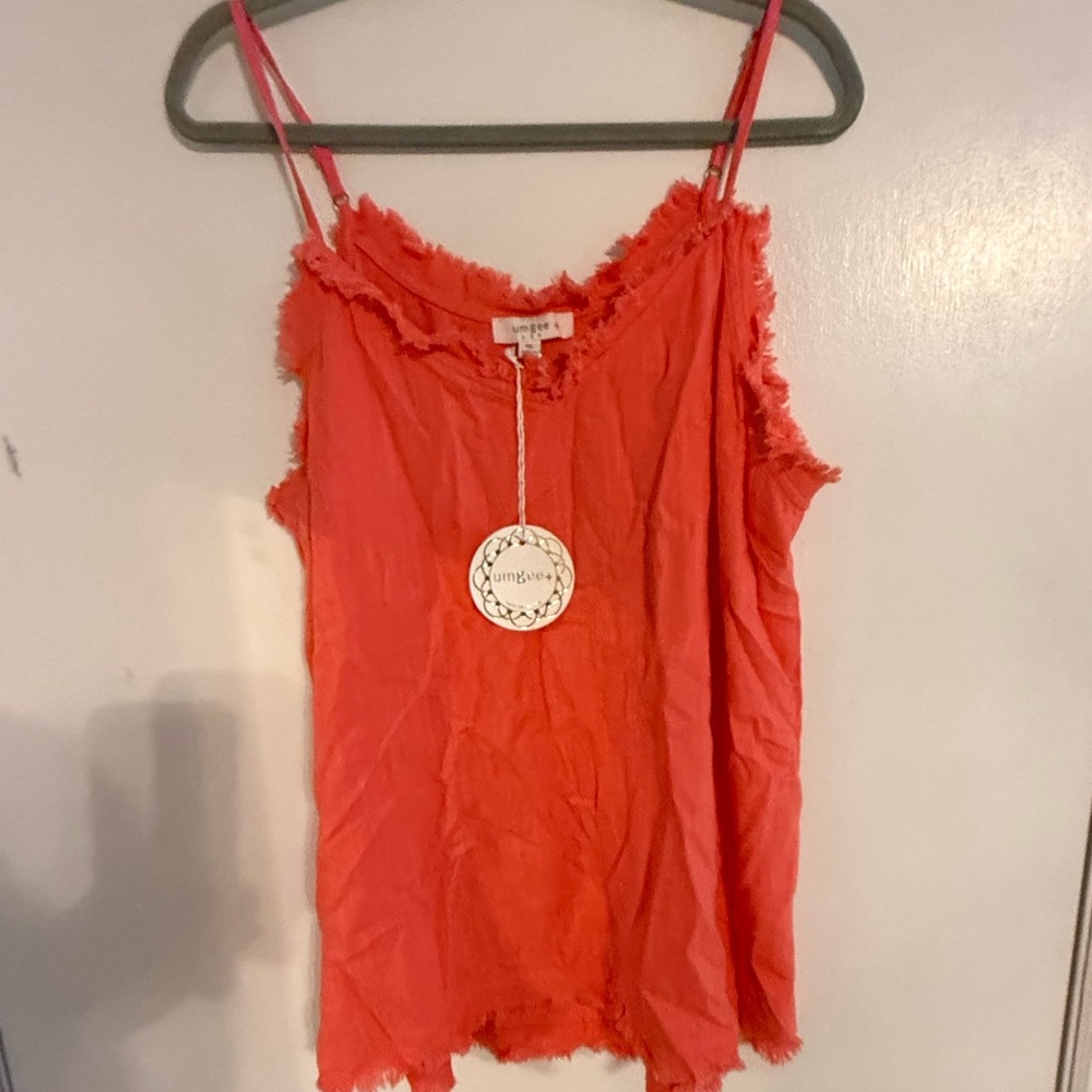 Umgee wowens cami 1X nwt coral tank